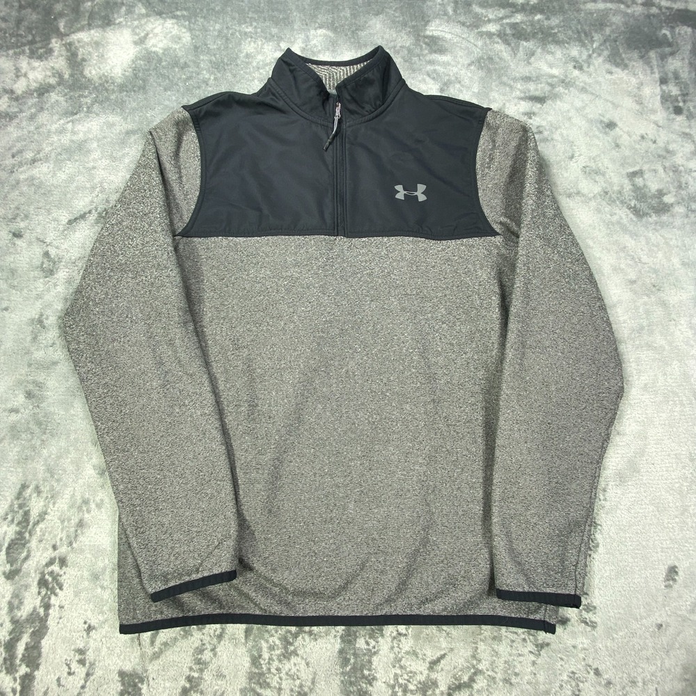 Under Armour Sweatshirt Mens M‎ 1/4 Pullover Golf Coldgear Infrared Gray Loose